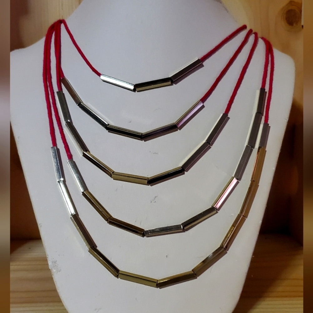 Shoplately Beaded Layered Necklace